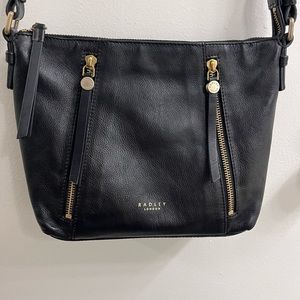 Radley Black Bovine Leather crossbody bag purse